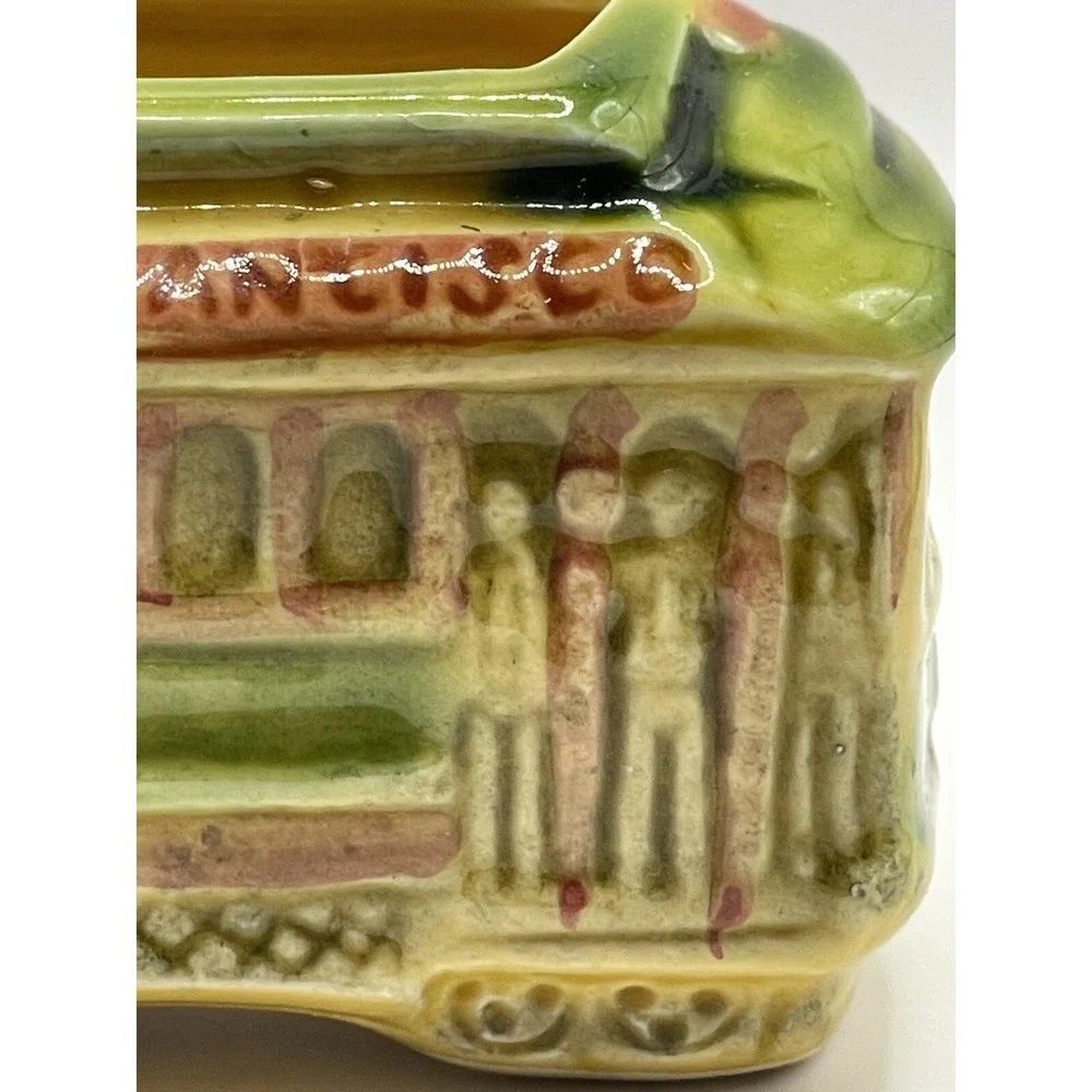 Toothpick Holder San Francisco‎ Trolley CarMulti Color Vtg SNCO Imports Japan 2